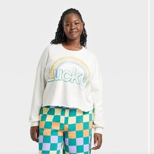 Grayson Threads “Lucky” Rainbow Graphic Sweatshirt - NWT